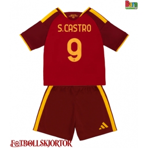 AS Roma Santiago Castro #9 Hemmakläder Barn 2026-27 Kortärmad (+ Korta byxor)